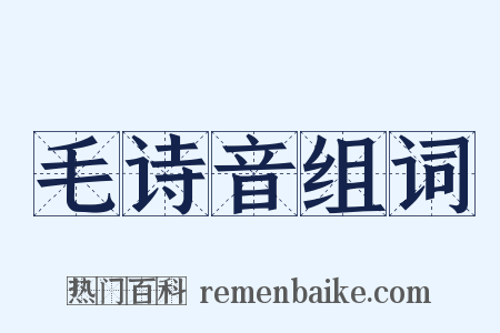 毛诗音组词是什么意思的图片
